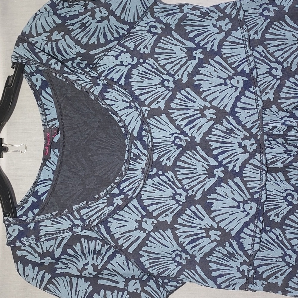 Fresh Produce two-tone blue ruffle hem dress size medium - Picture 3 of 6